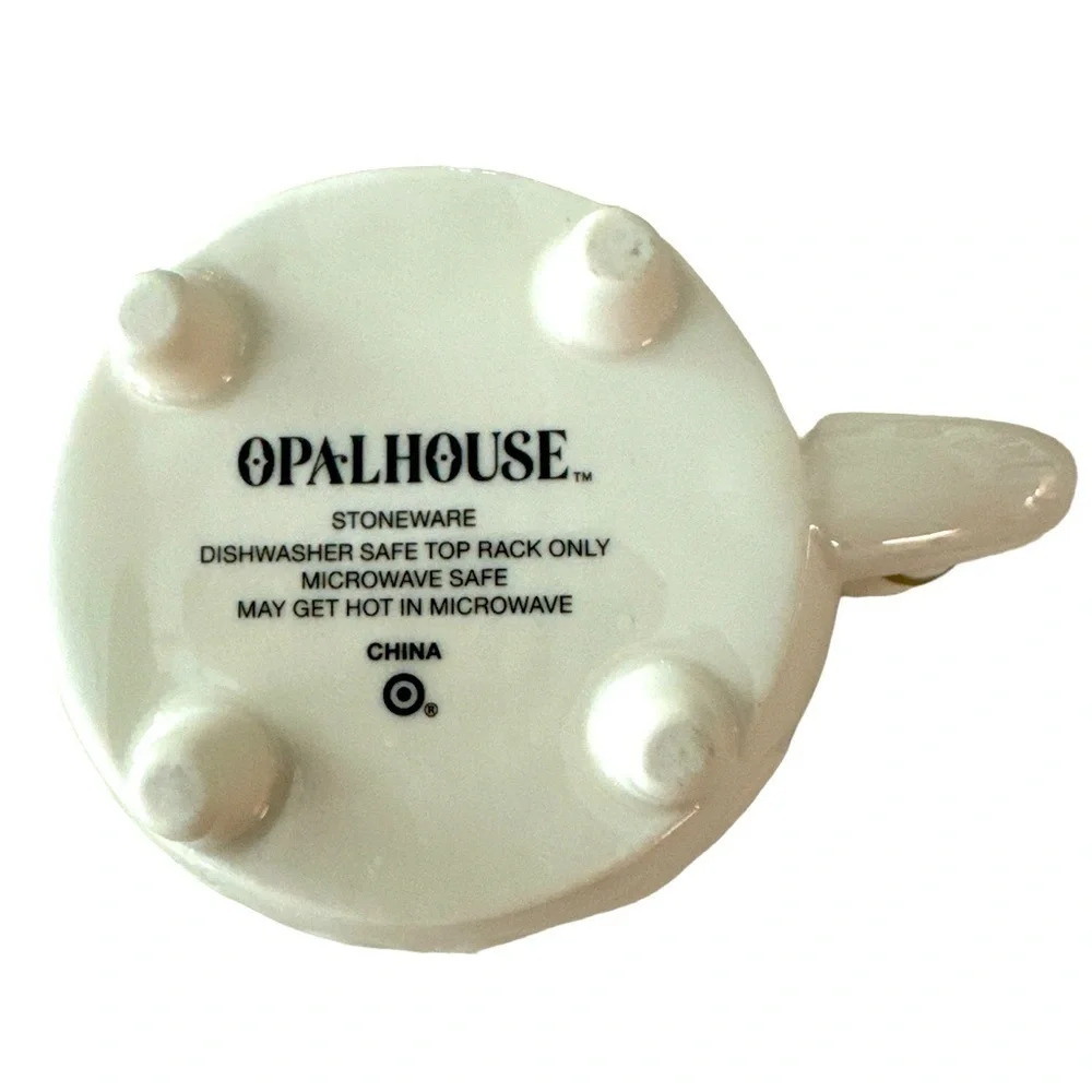 Target Opal House Stoneware Llama Camel White Gold Footed Coffee Tea Mug Cup